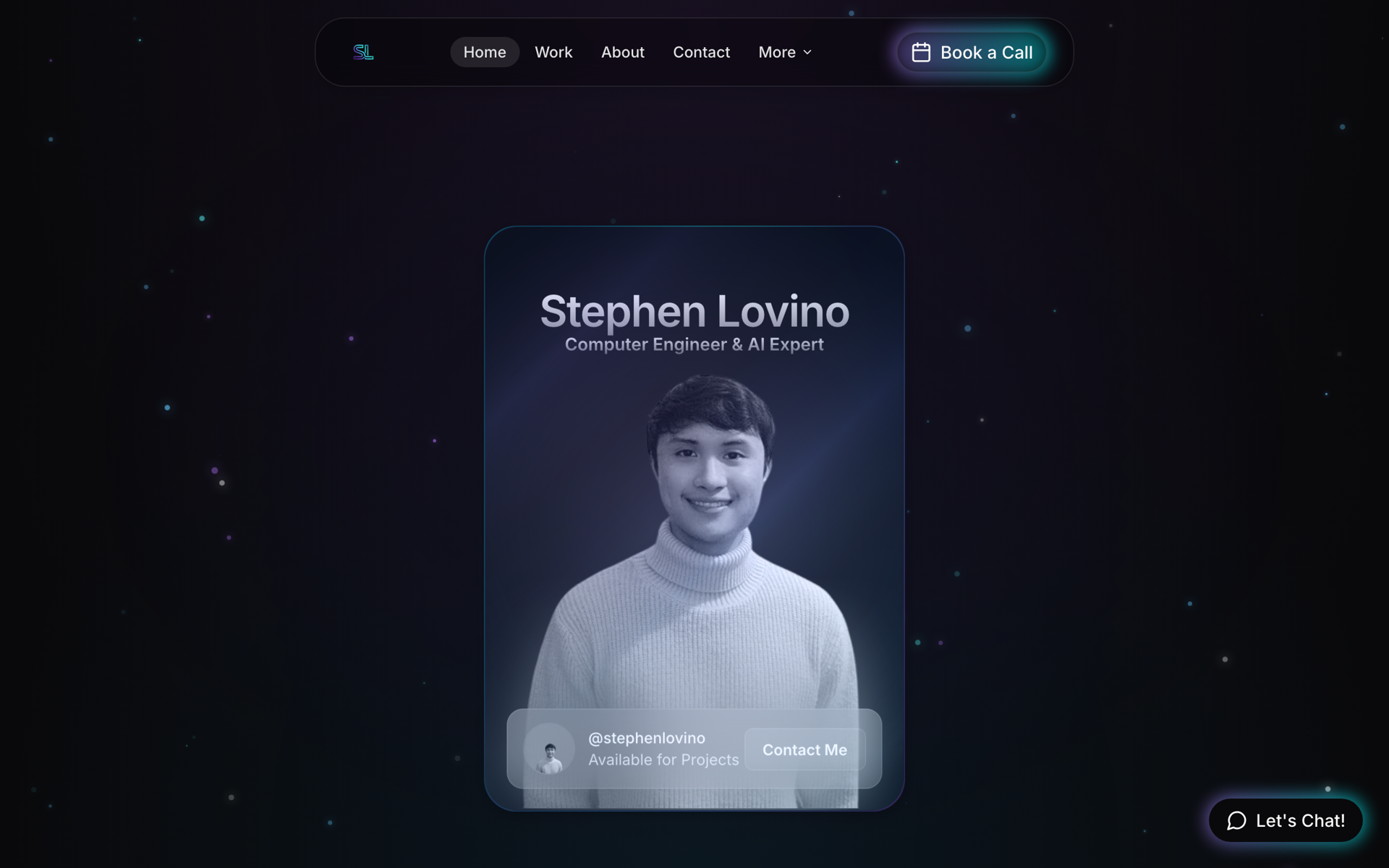 Stephen Lovino Portfolio hero screenshot